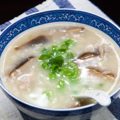 Chicken Congee with Mushroom