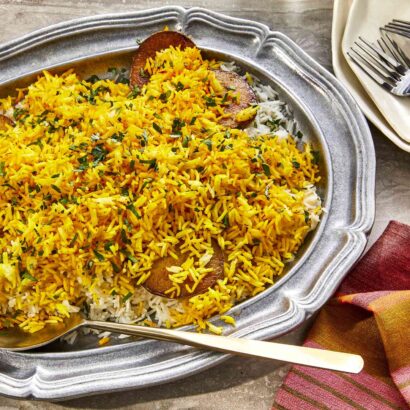 Thumbnail for Persian-Style Basmati Rice Pilaf Recipe