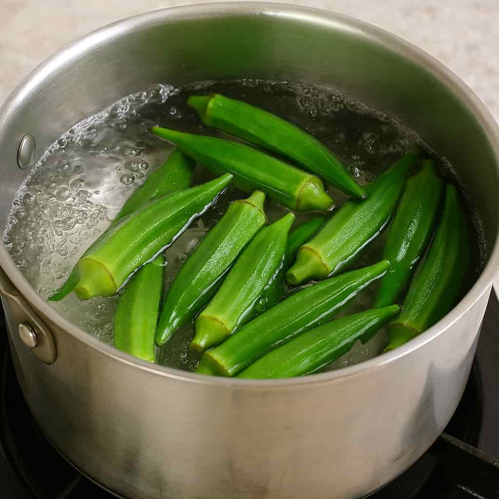 Chinese Okra Salad Recipe step 2