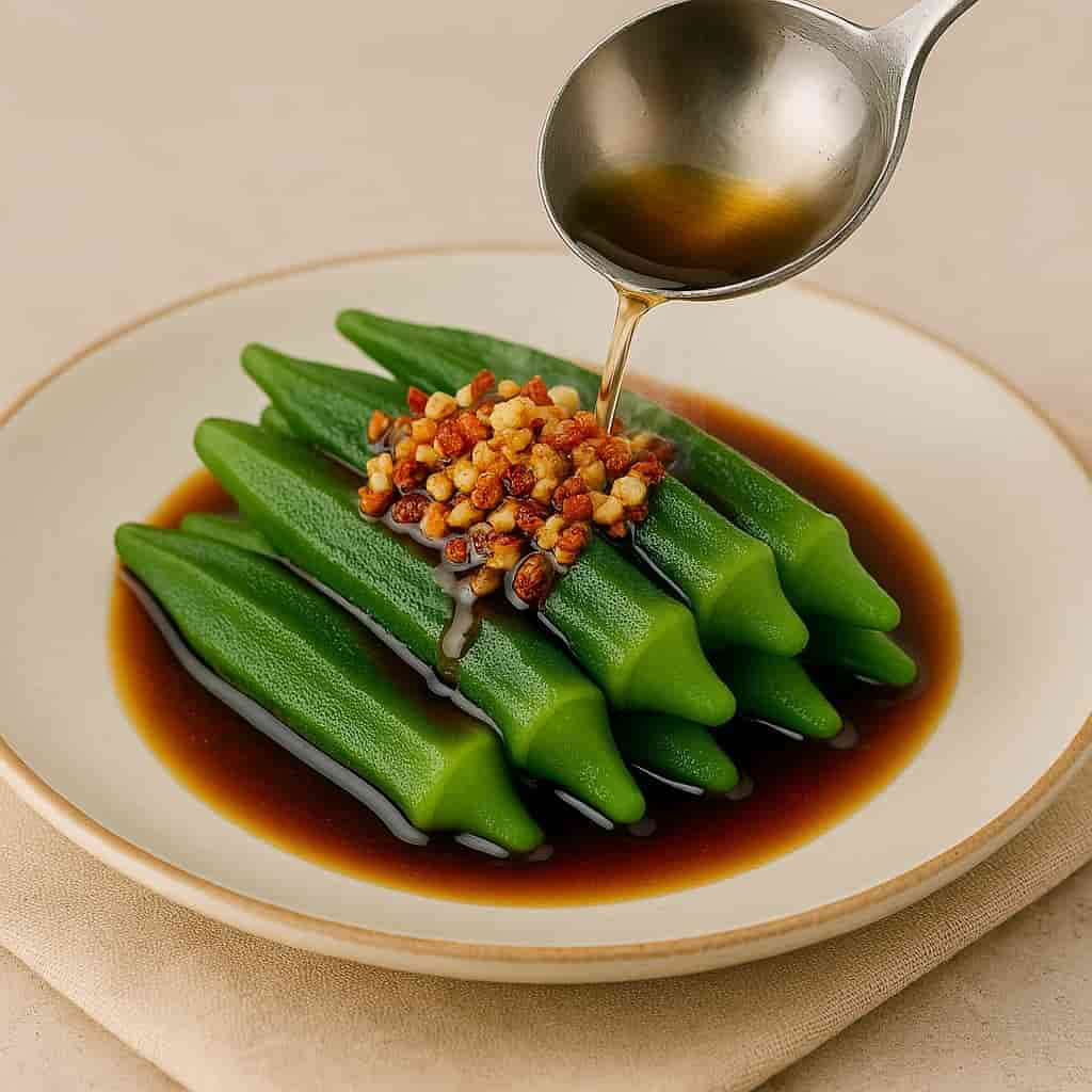 Chinese Okra Salad Recipe step 5